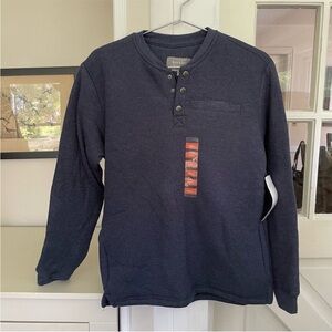 Berkley Jensen Men's Sherpa Bonded Thermal Henley Shirt